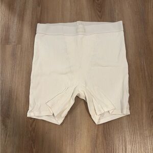 Skims Cotton Rib Cream Boxer